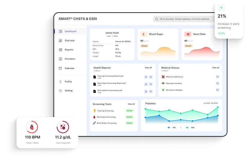SMART® CHSTS & EHDI – Children Health Screening & Tracking System and Early Hearing Detection & Intervention