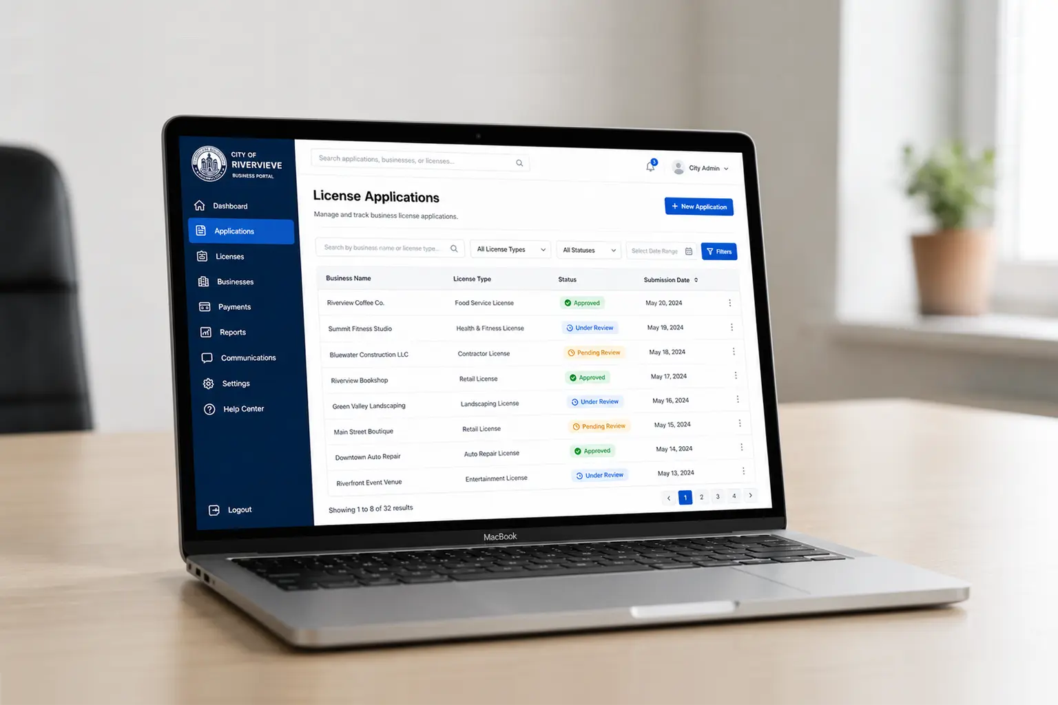 SMART City Business Licenses - self-service licensing portal for municipalities and businesses