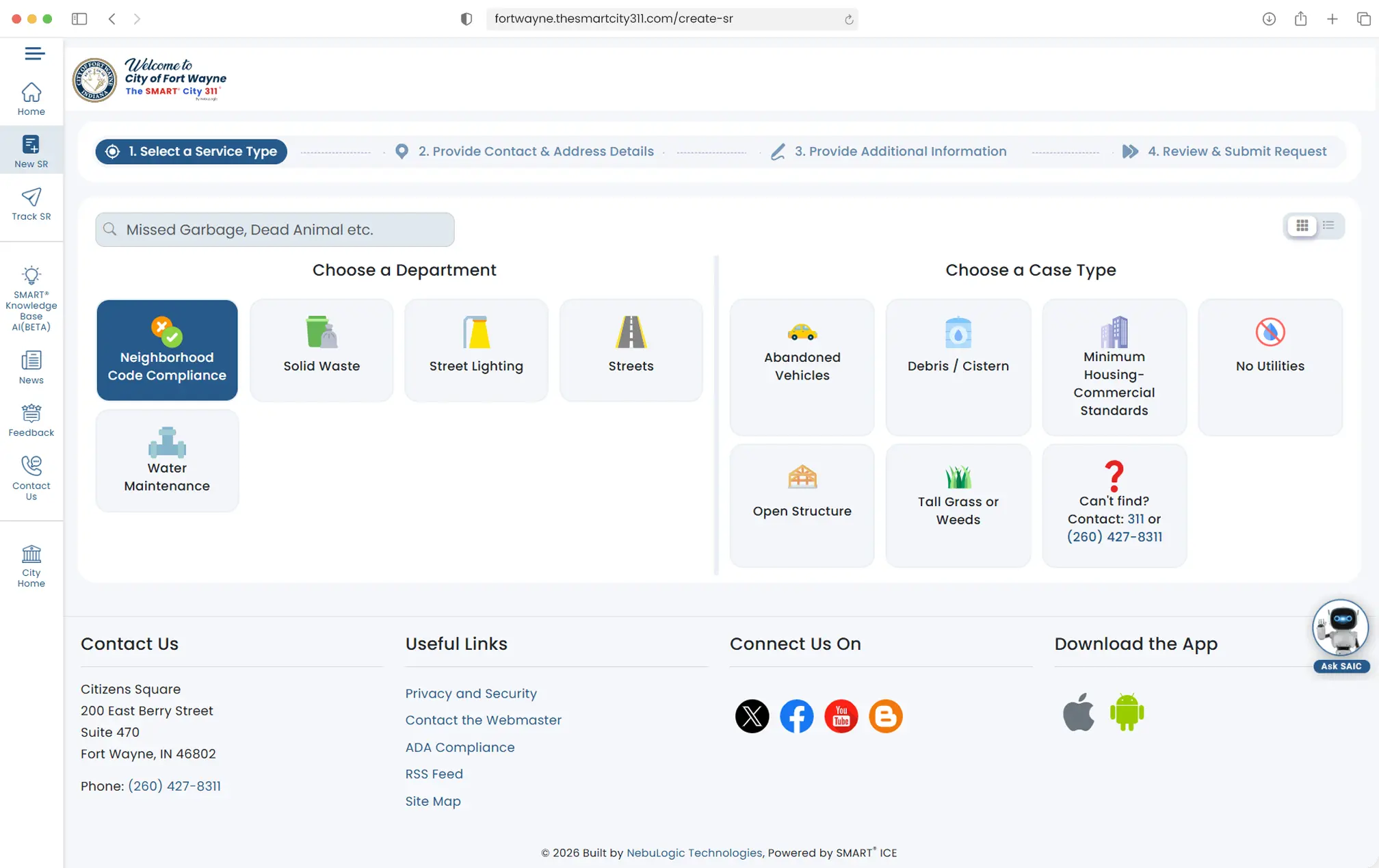 SMART CRM Case Management dashboard